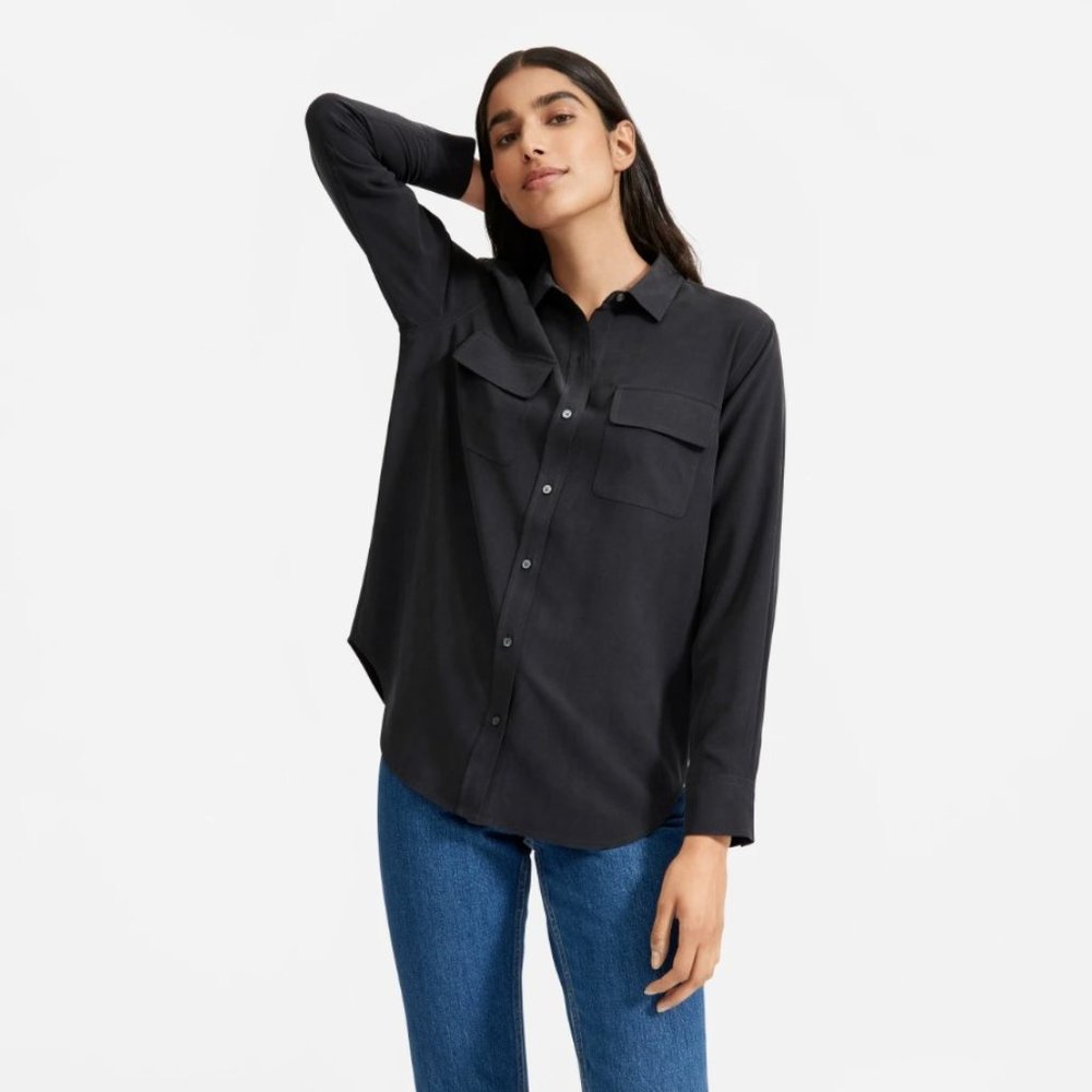 NWT Everlane | The Washable Silk Relaxed Shirt Top